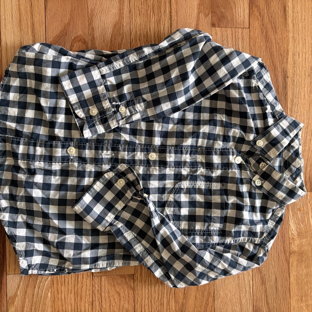 Black and White Checkered Button-Up Shirt
